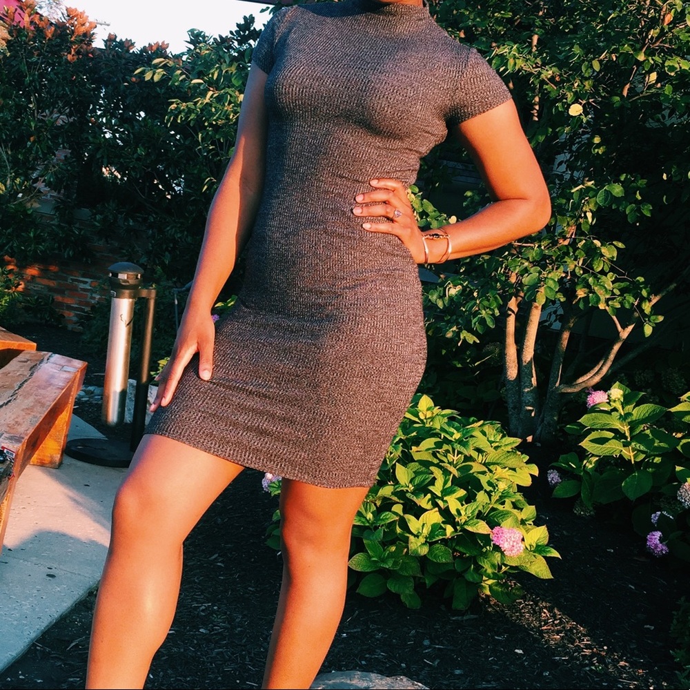 Mock Neck Bodycon Dress